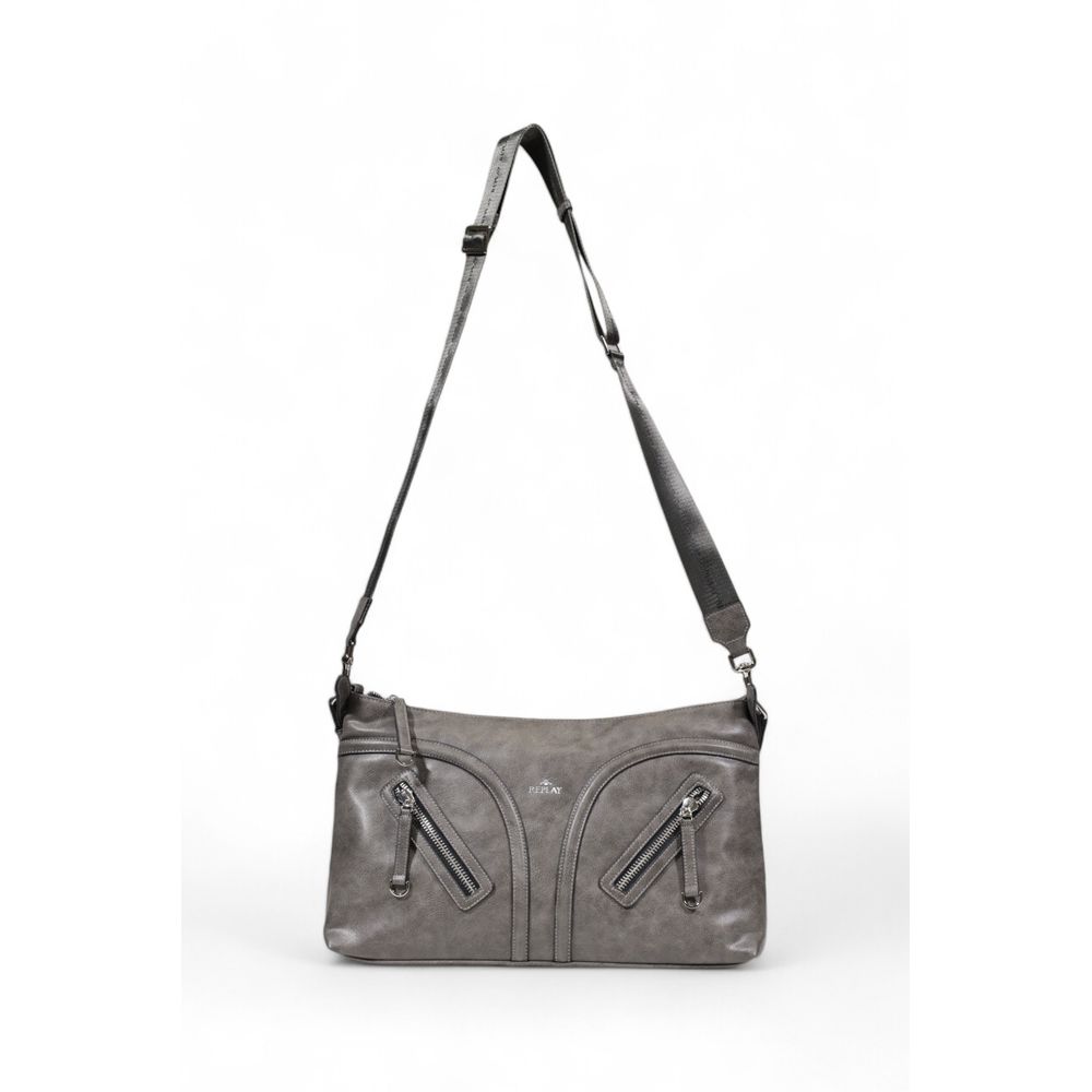 Replay Gray Polyester Handbag