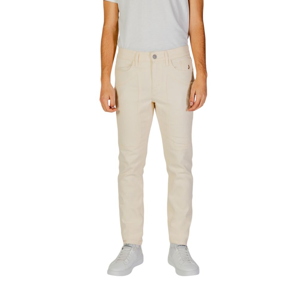 Jeckerson Cream Cotton Jeans &amp; Pant