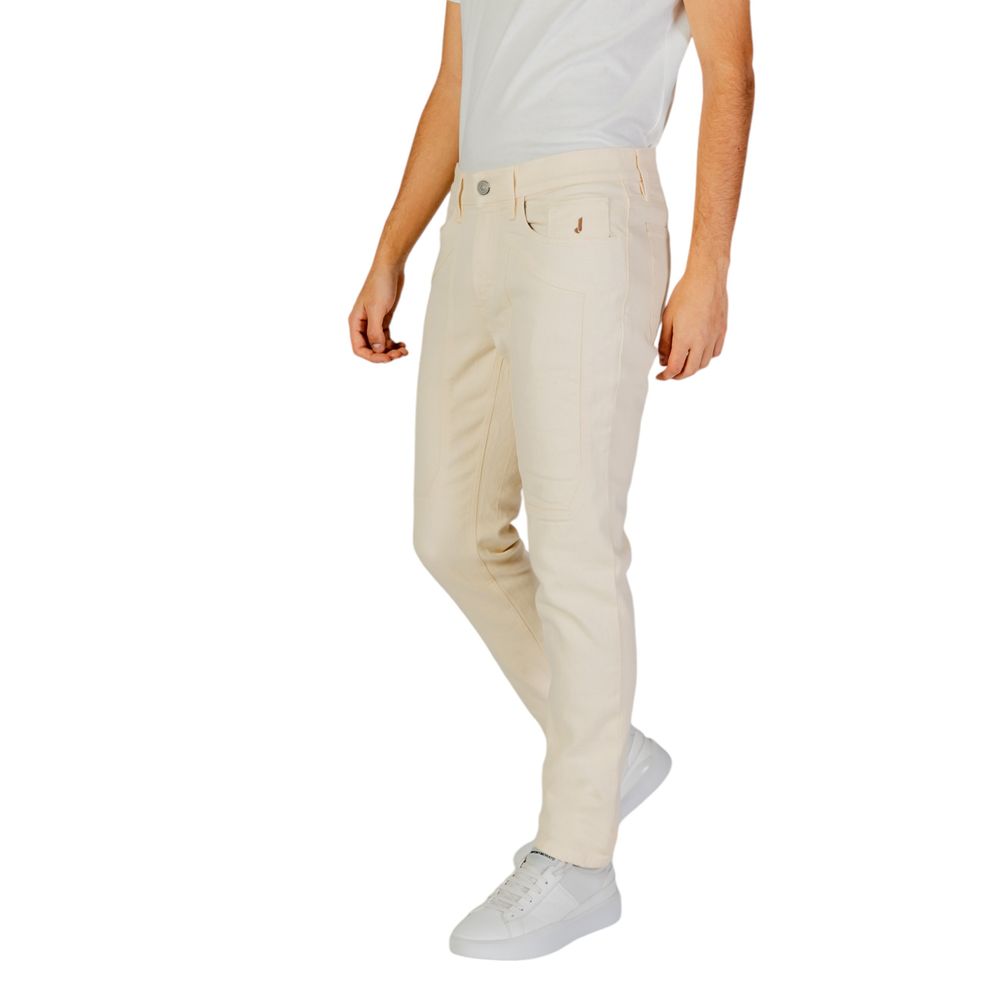 Jeckerson Cream Cotton Jeans &amp; Pant