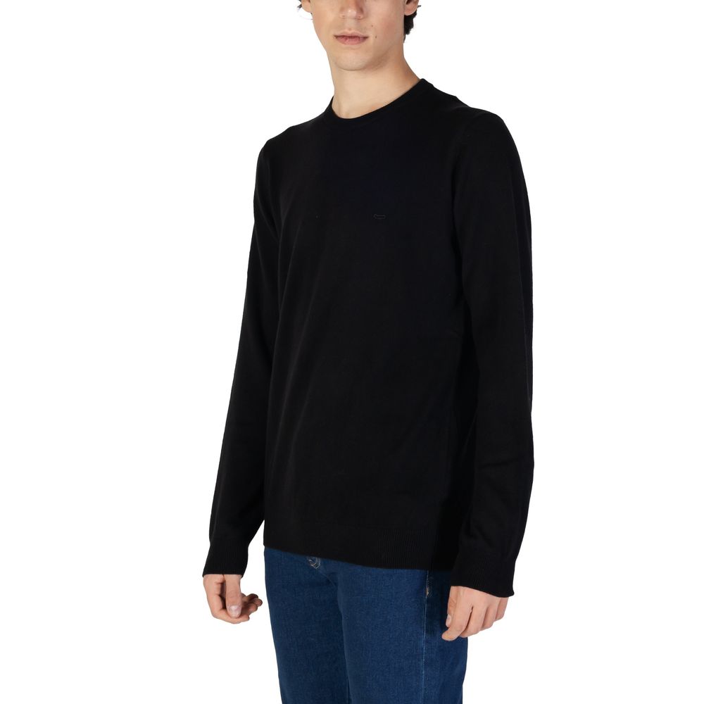 Gas Black Cotton Sweater