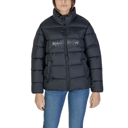 Napapijri Black Polyester Jackets &amp; Coat