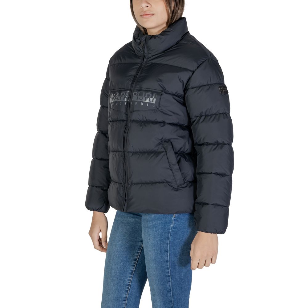 Napapijri Black Polyester Jackets &amp; Coat