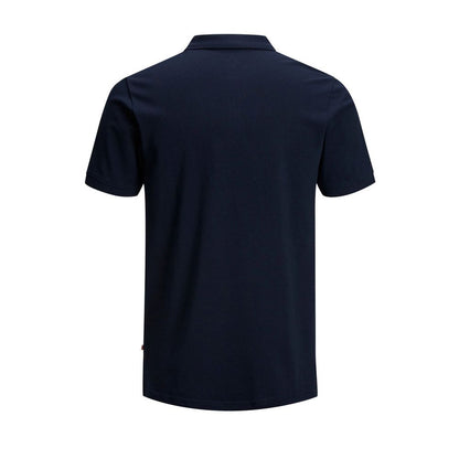 Jack Jones Blue Cotton Polo Shirt