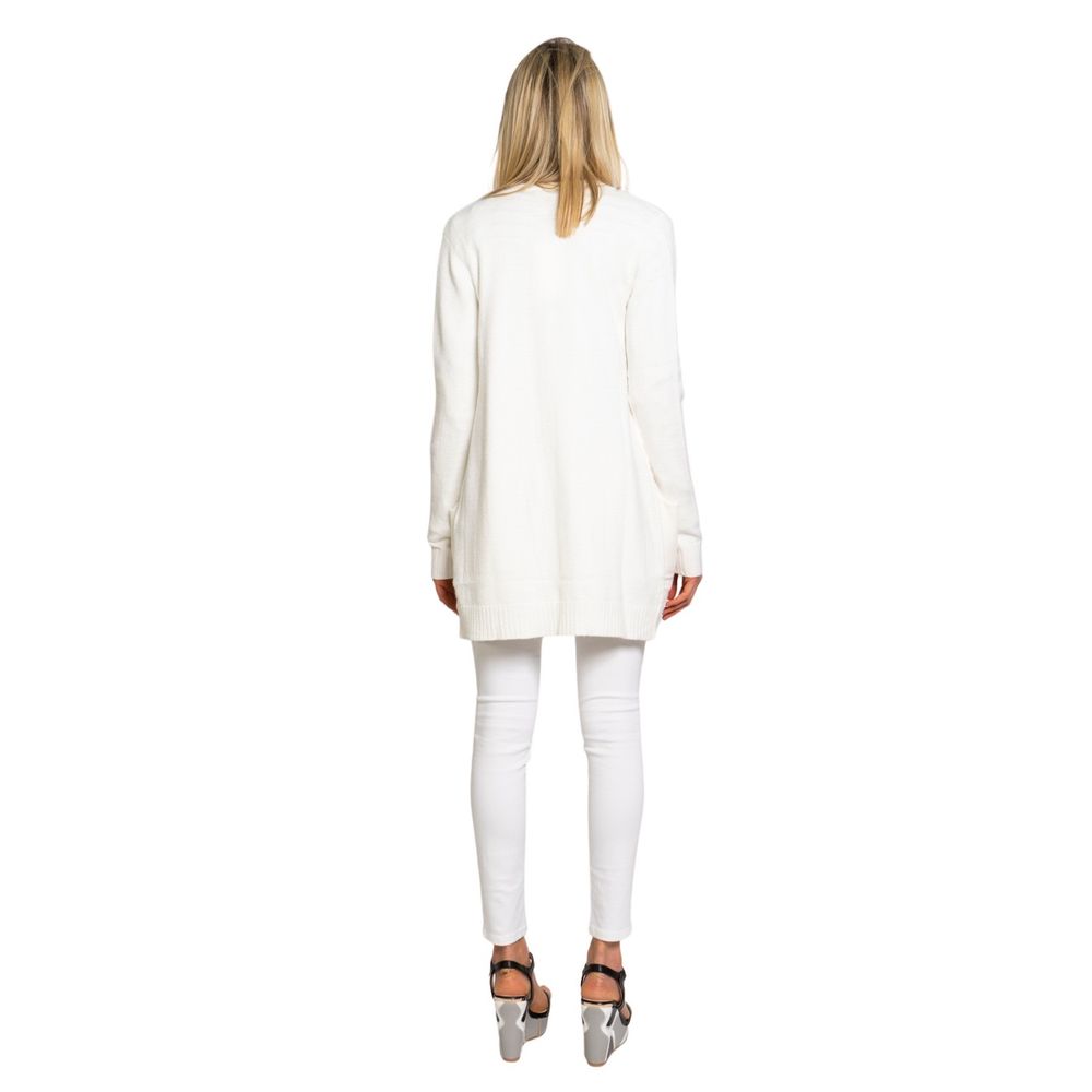 Vila Clothes White Viscose Cardigan