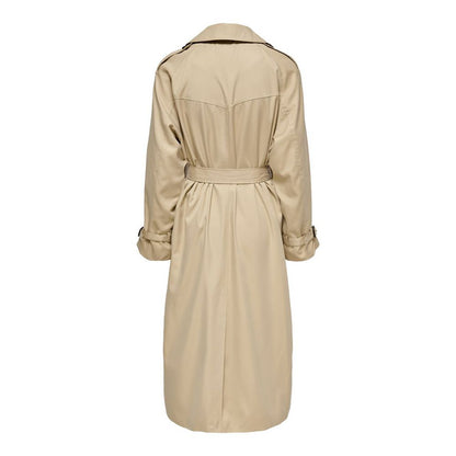 Only Beige Polyester Jackets &amp; Coat