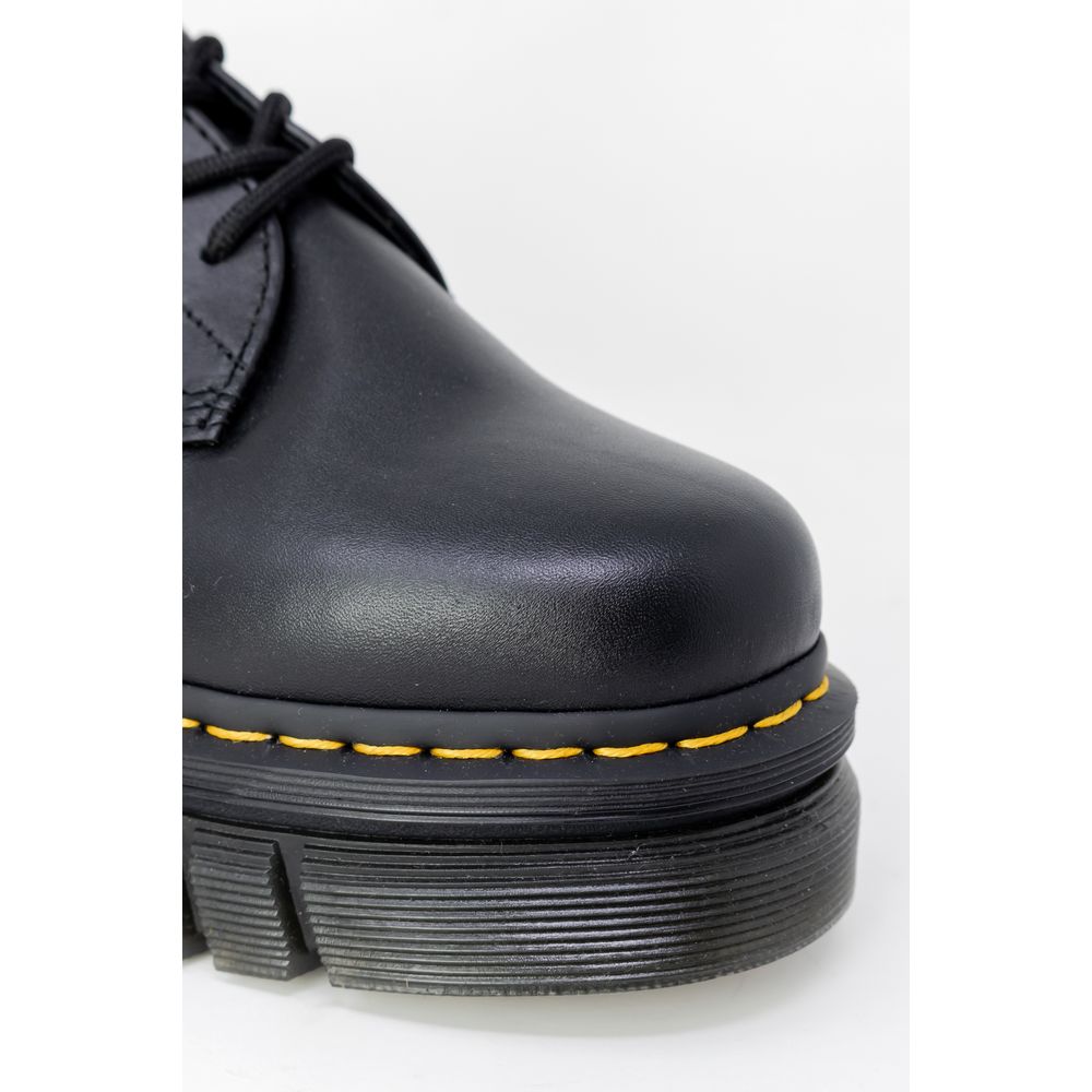 Dr. Martens Black Leather Flat Shoe