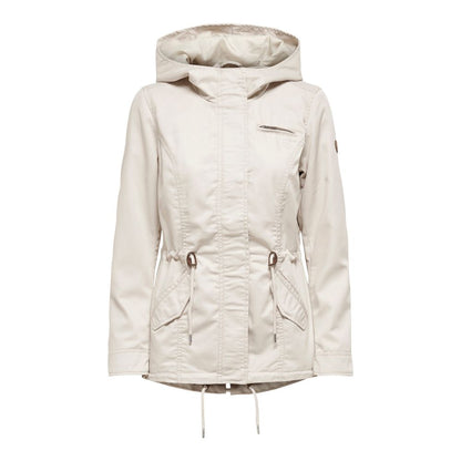 Only Beige Polyester Jackets &amp; Coat