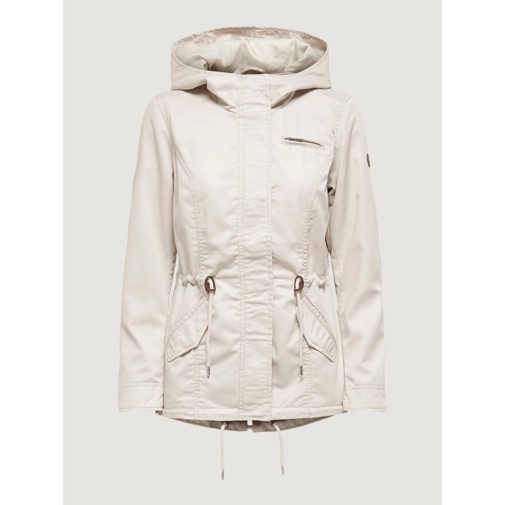 Only Beige Polyester Jackets &amp; Coat