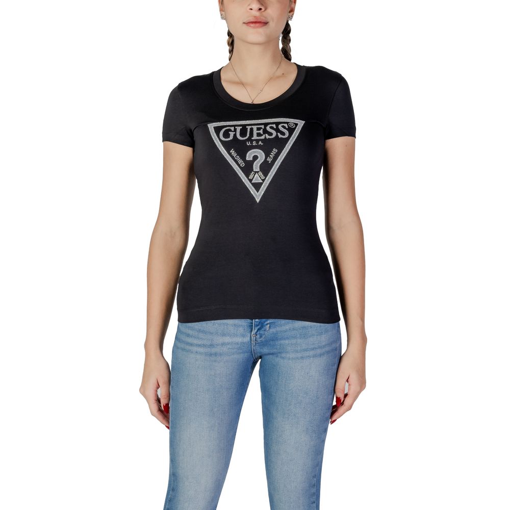 Guess Black Cotton Tops &amp; T-Shirt