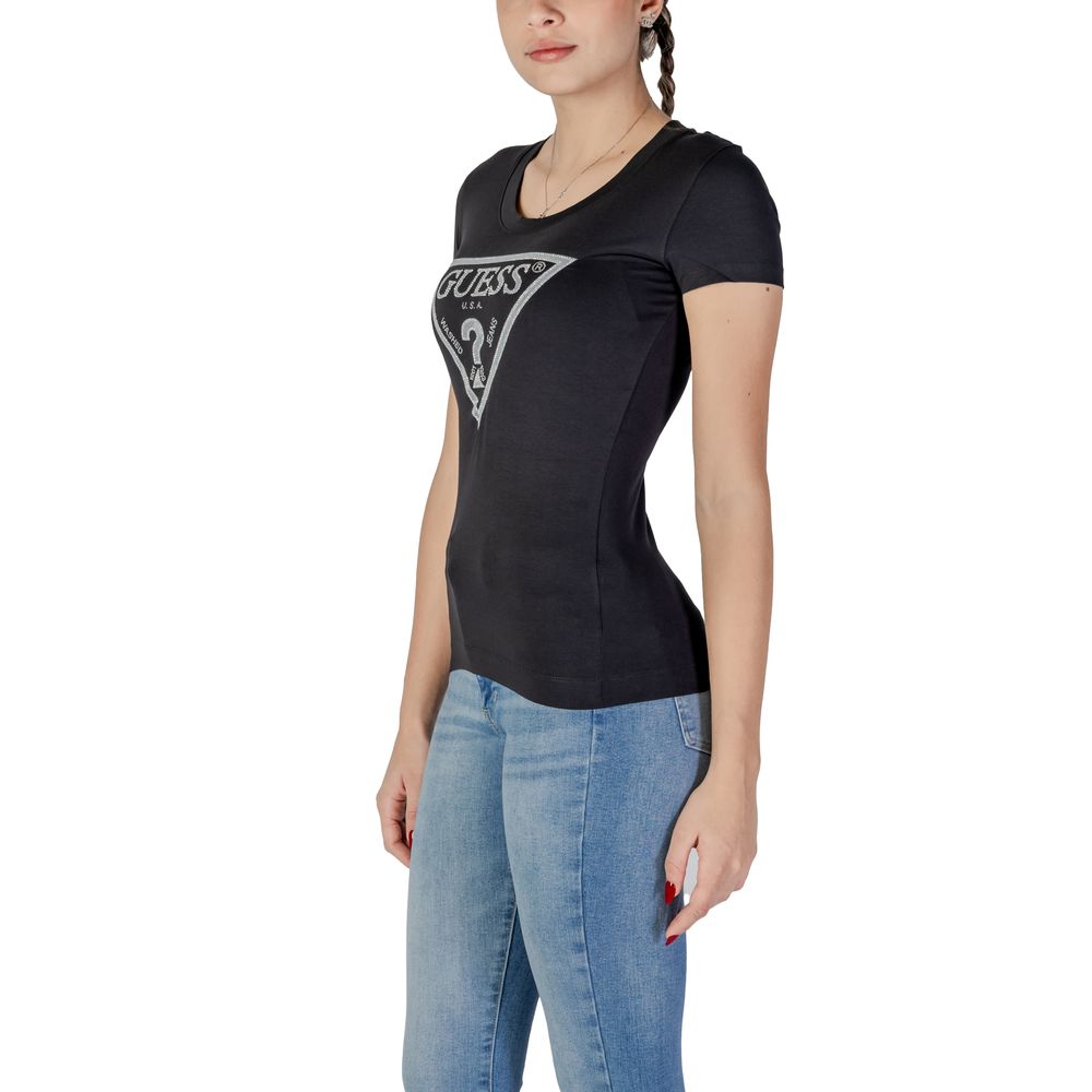 Guess Black Cotton Tops &amp; T-Shirt