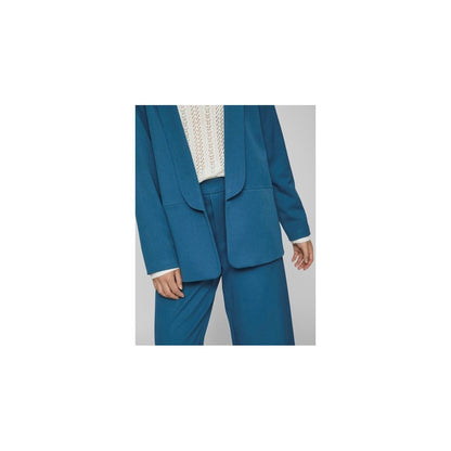 Vila Clothes Blue Polyester Suits &amp; Blazer