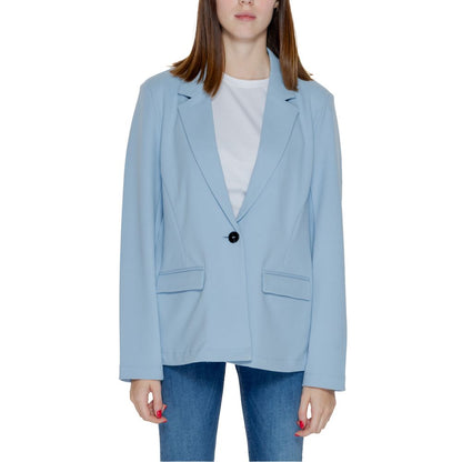 Only Blue Polyester Suits &amp; Blazer