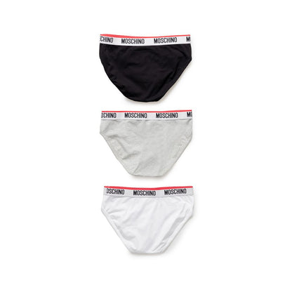 Moschino Black And White Cotton Underwear