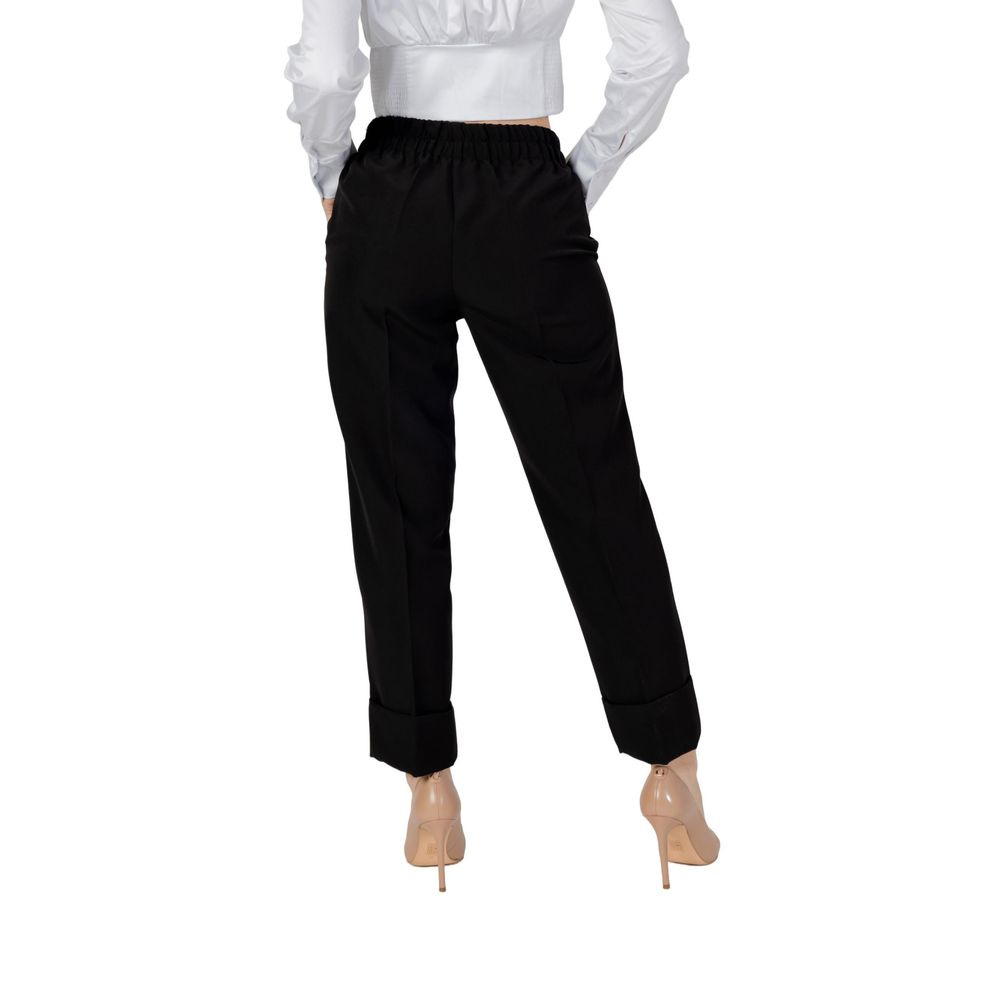 Sandro Ferrone Black Polyester Jeans &amp; Pant