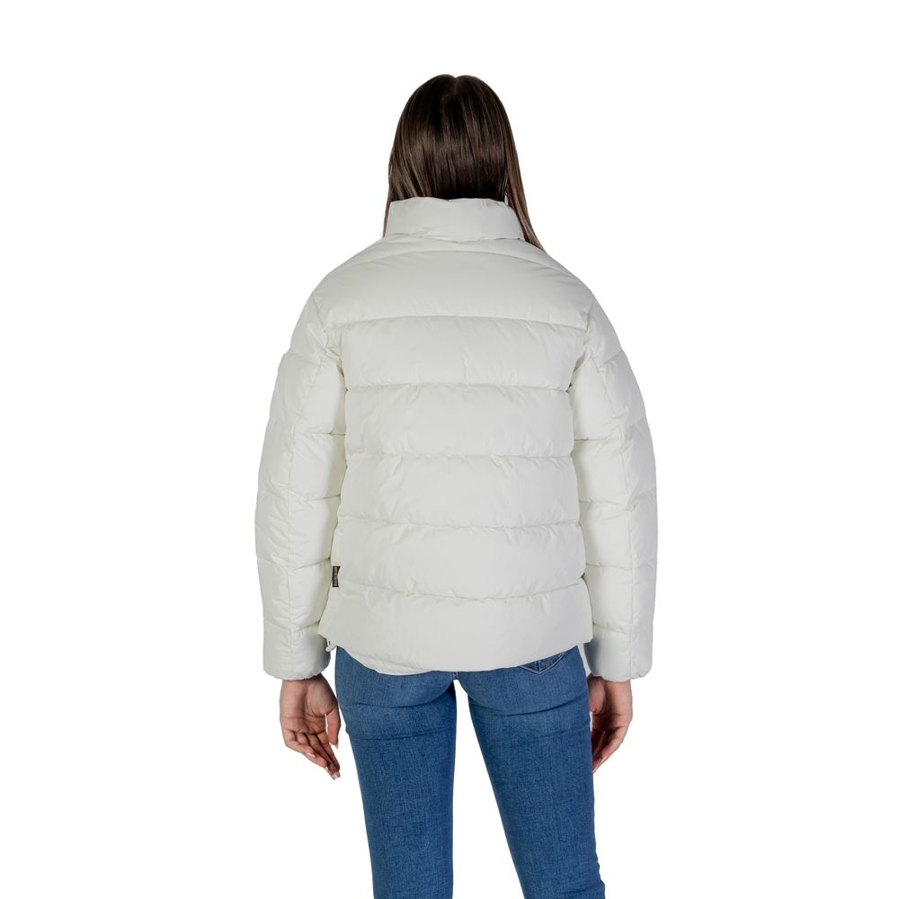 Napapijri White Polyester Jackets &amp; Coat