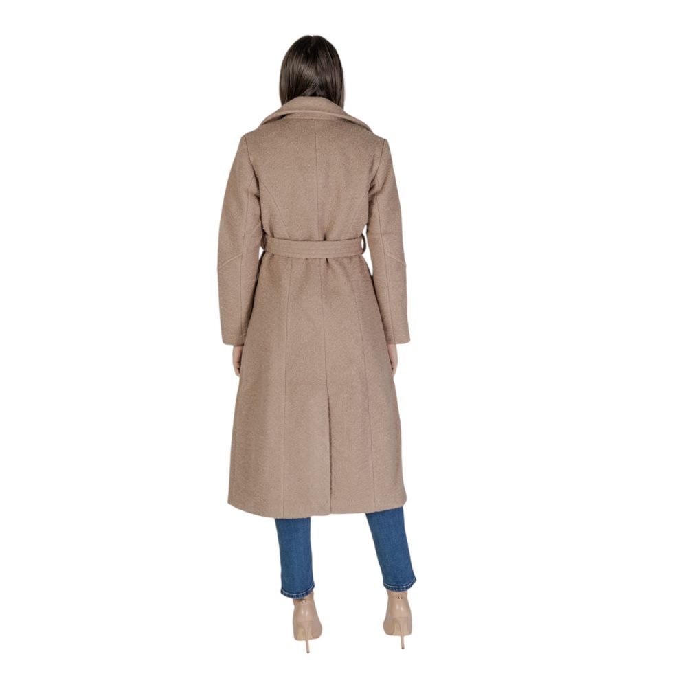 Vila Clothes Beige Polyester Jackets &amp; Coat