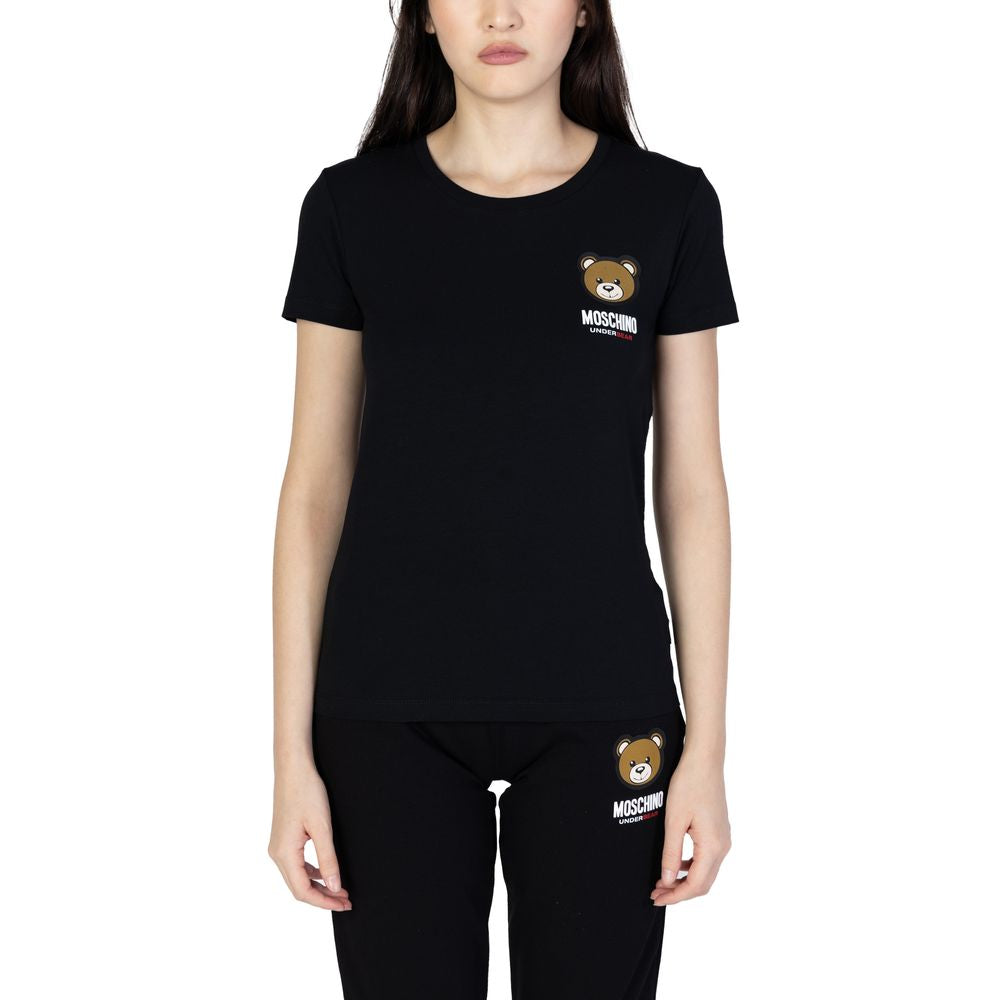 Moschino Black Cotton Tops &amp; T-Shirt