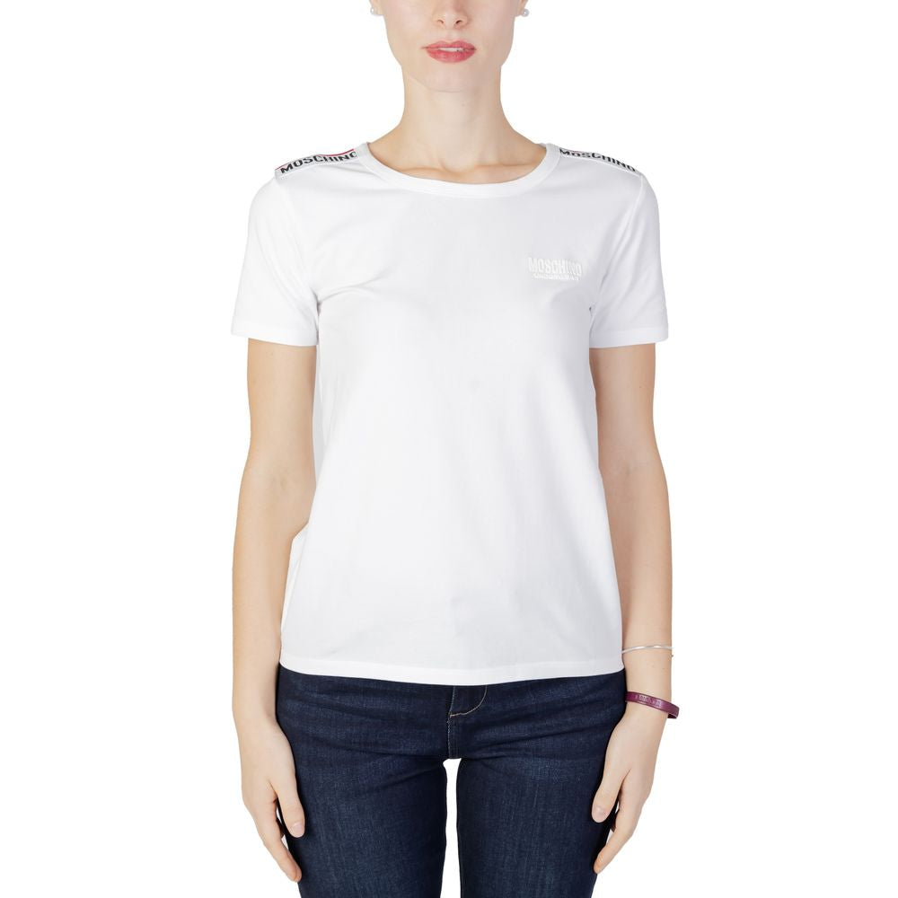 Moschino White Cotton Tops &amp; T-Shirt