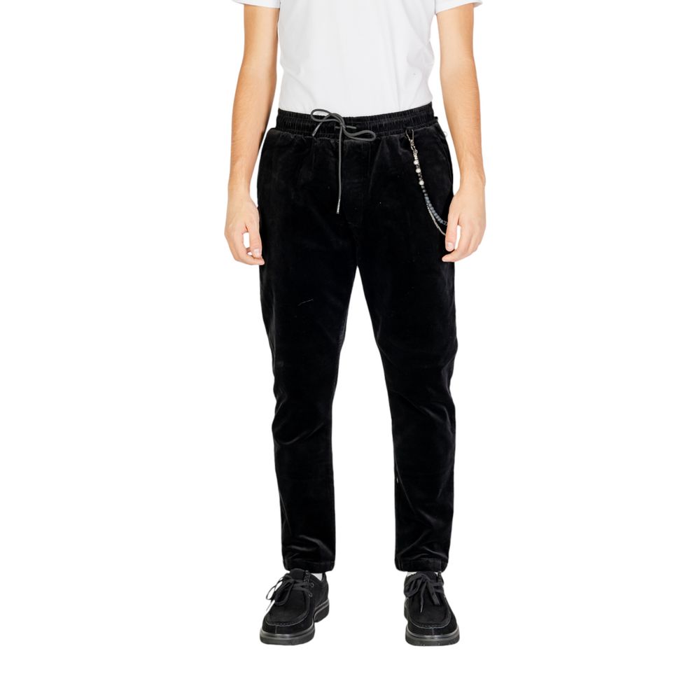 Gianni Lupo Black Cotton Jeans &amp; Pant