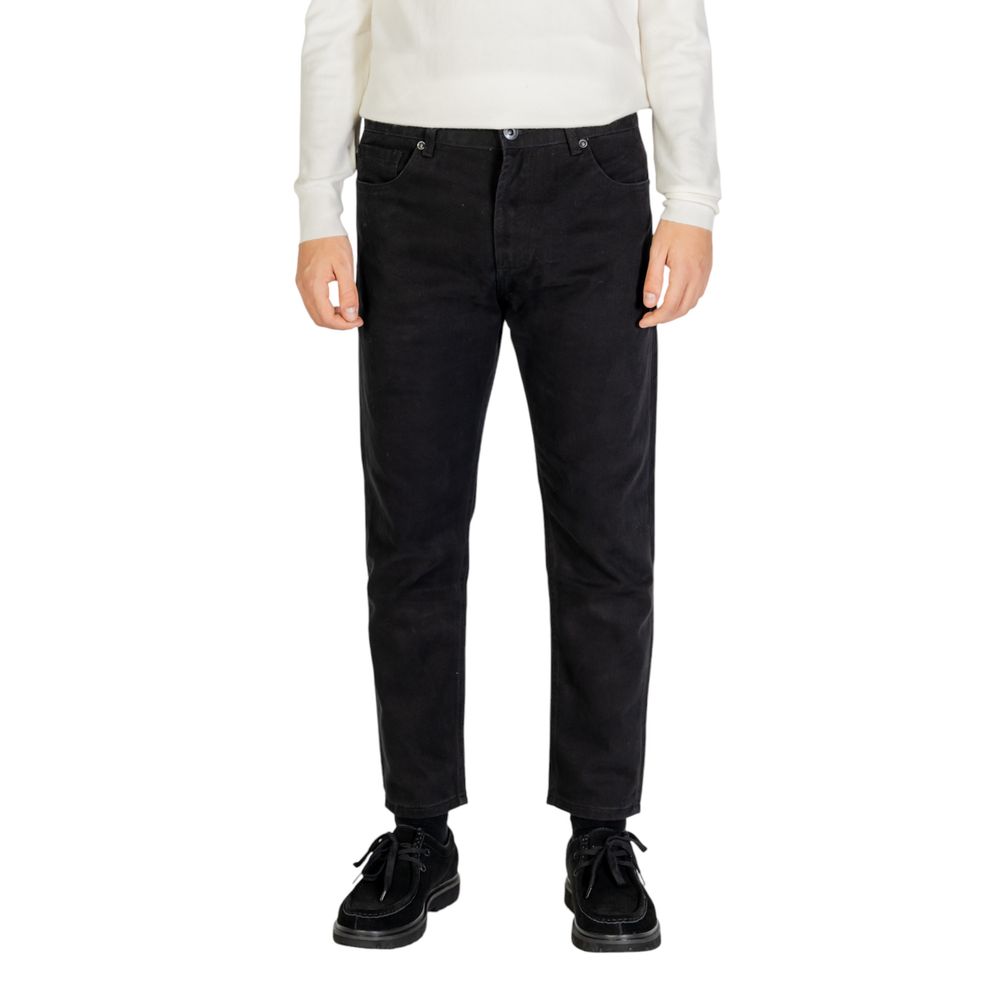 Gianni Lupo Black Cotton Jeans &amp; Pant