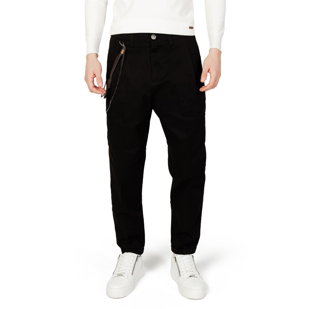 Gianni Lupo Black Cotton Jeans &amp; Pant