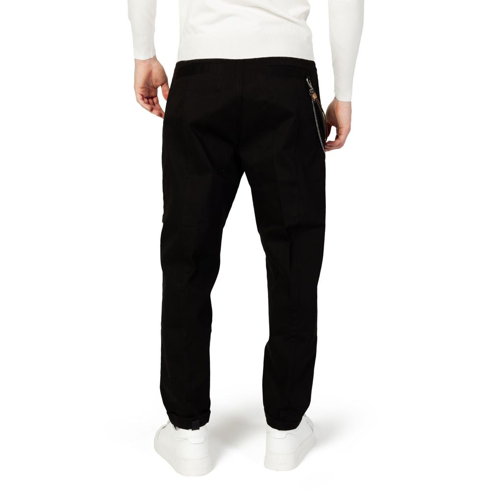 Gianni Lupo Black Cotton Jeans &amp; Pant