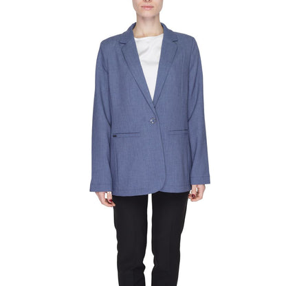 Street One Blue Polyester Suits &amp; Blazer