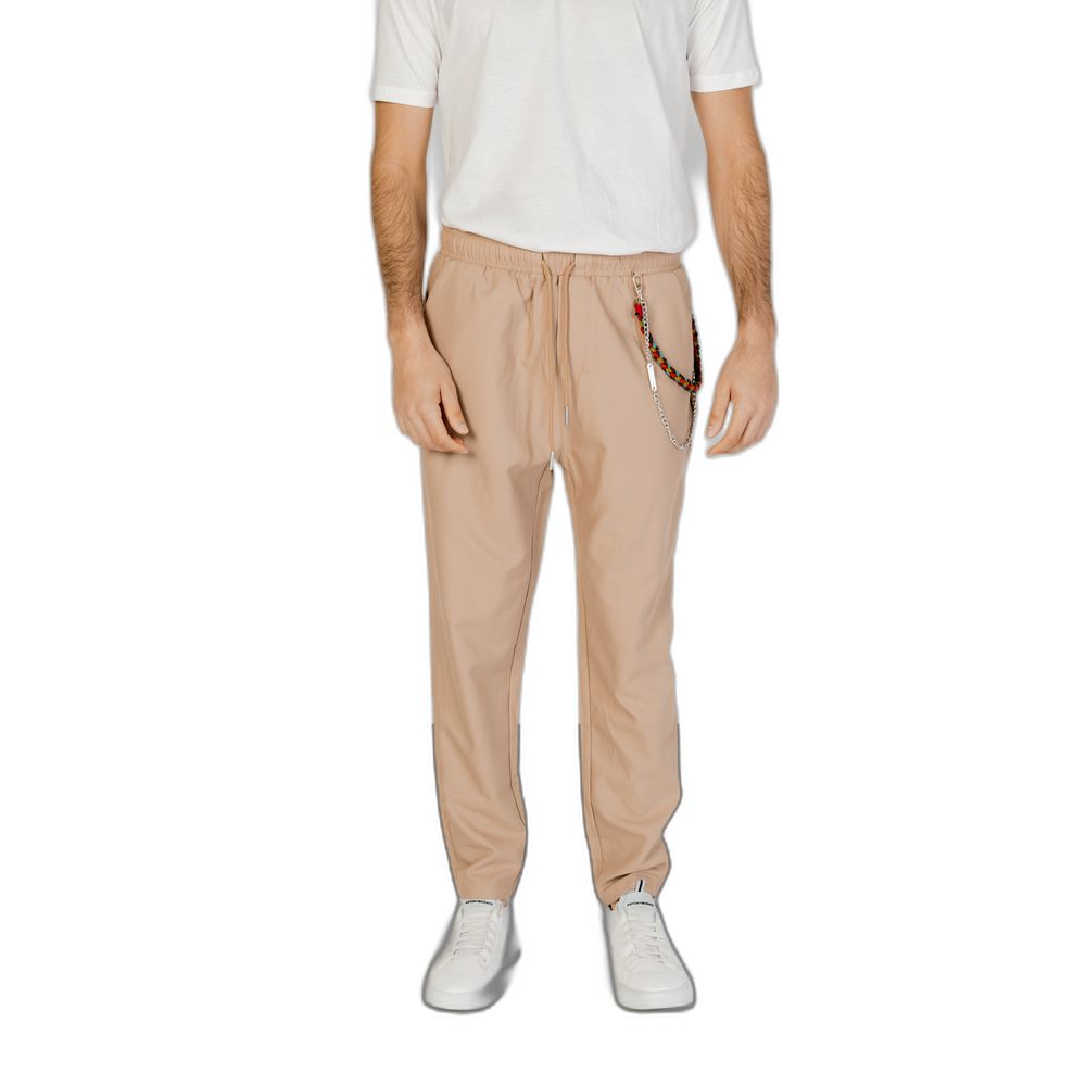 Gianni Lupo Beige Polyester Jeans &amp; Pant