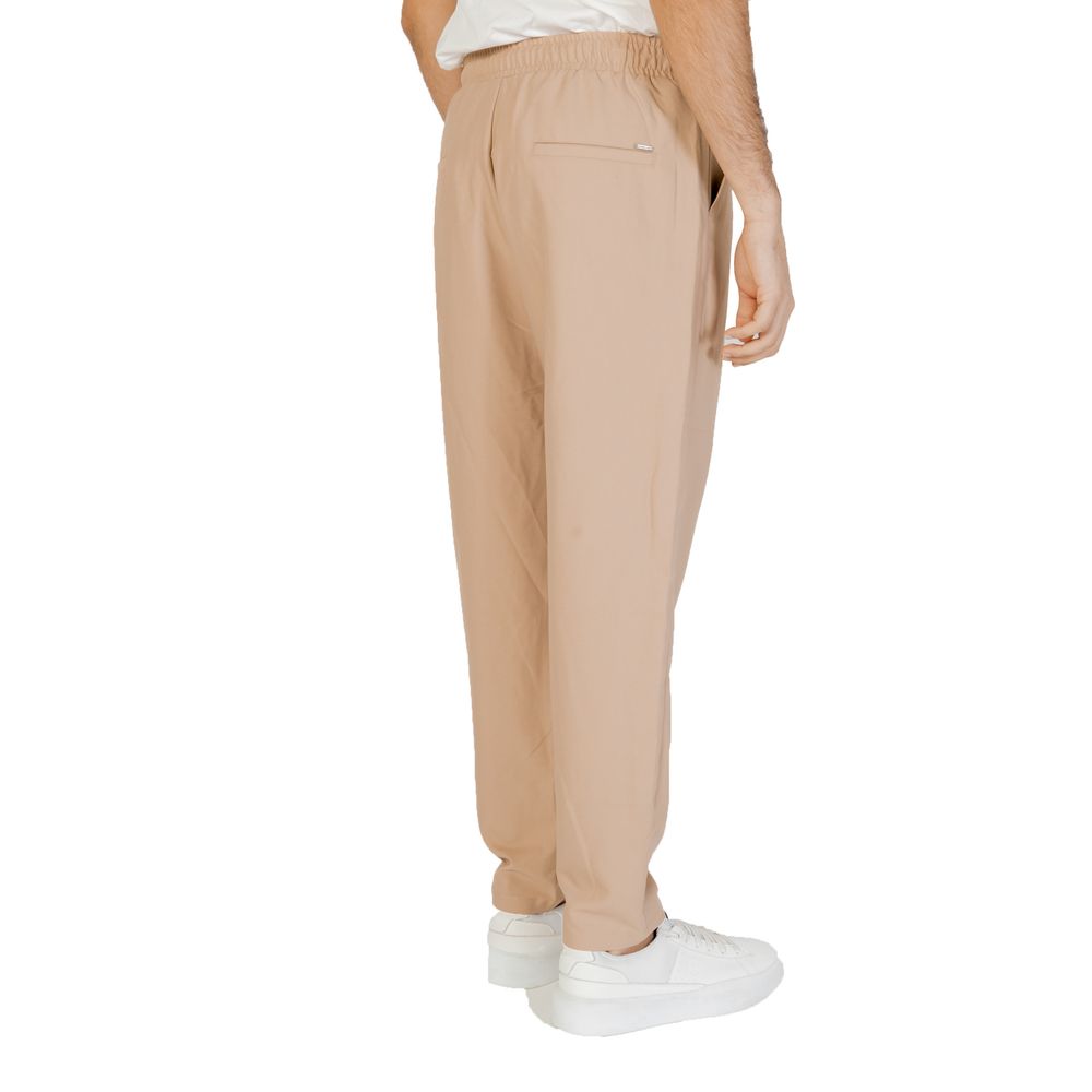 Gianni Lupo Beige Polyester Jeans &amp; Pant