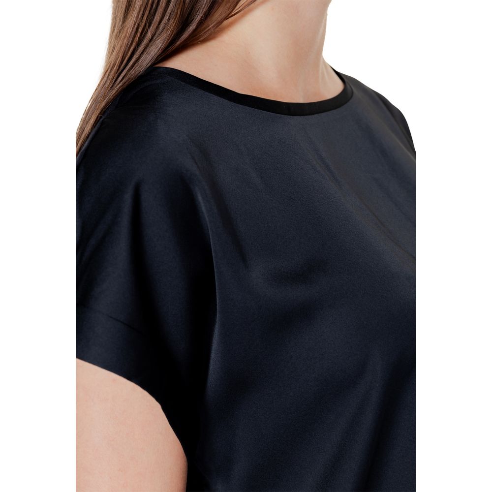 Vila Clothes Black Cotton Tops &amp; T-Shirt