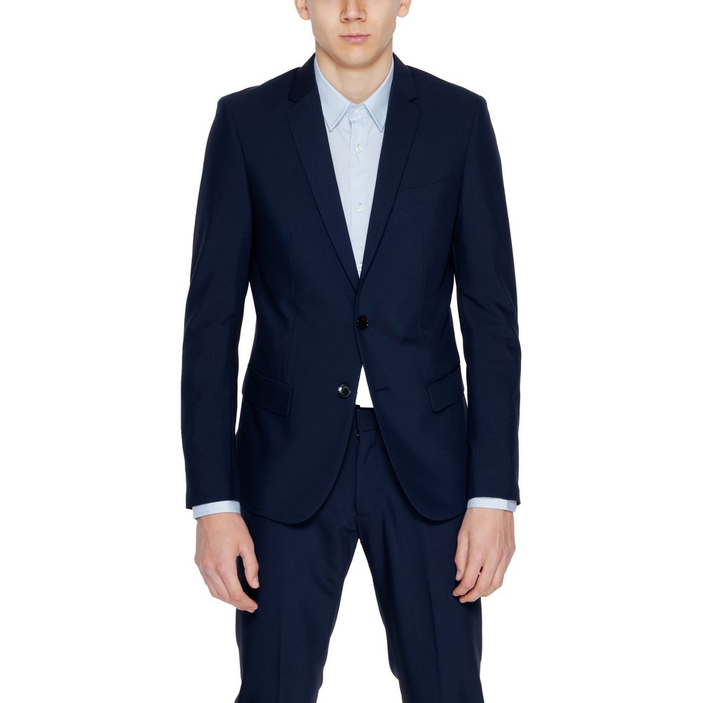 Antony Morato Blue Polyester Suit