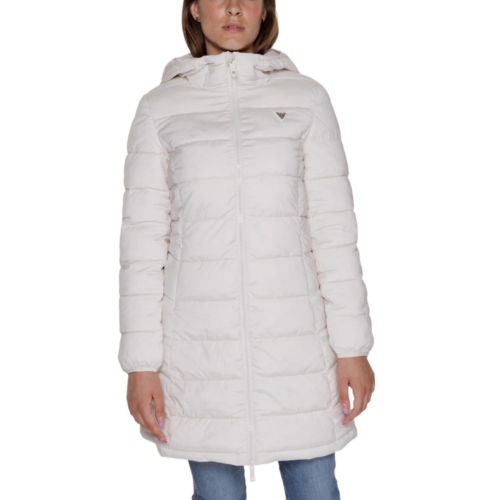 Guess Active White Polyester Jackets &amp; Coat