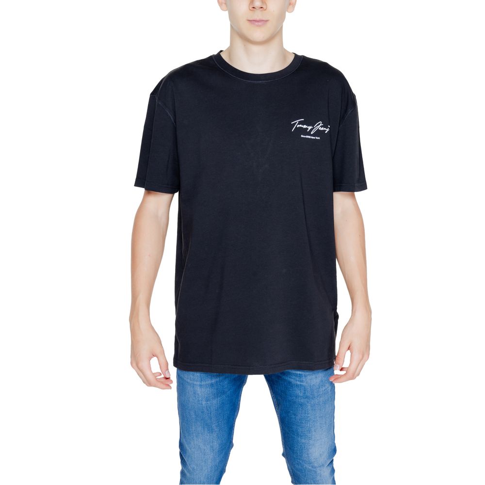 Tommy Hilfiger Jeans Black Cotton T-Shirt