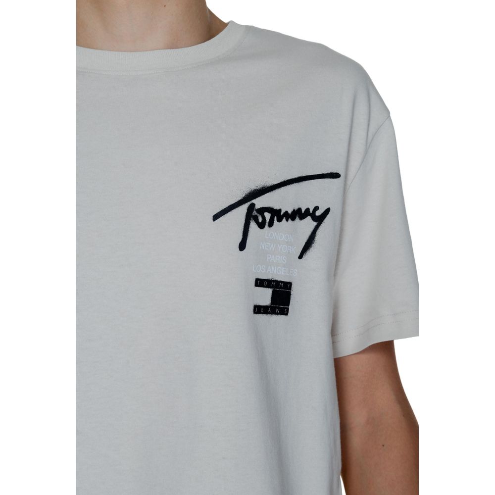 Tommy Hilfiger Jeans Beige Cotton Rigenerato T-Shirt