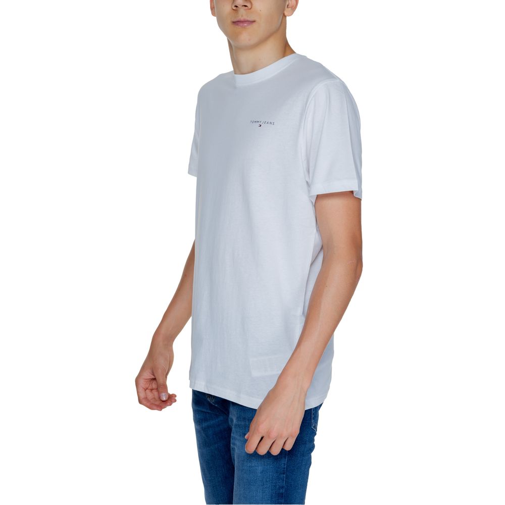 Tommy Hilfiger Jeans White Cotton Rigenerato T-Shirt