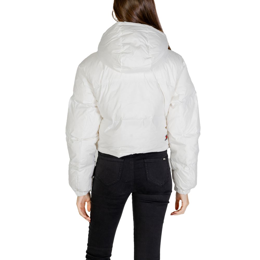 Tommy Hilfiger Jeans White Recycled Polyester Jackets &amp; Coat