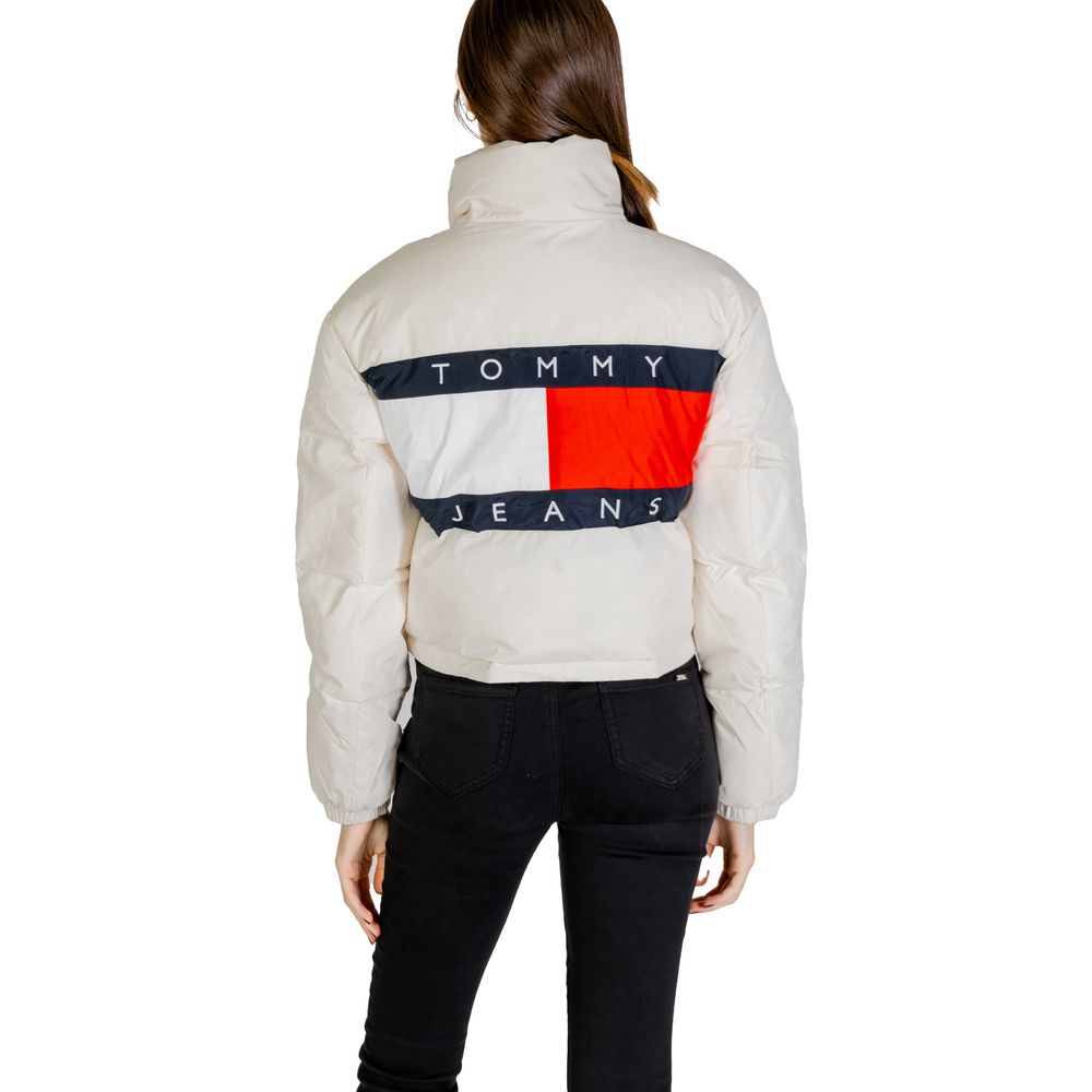 Tommy Hilfiger Jeans Cream Recycled Polyester Jackets &amp; Coat