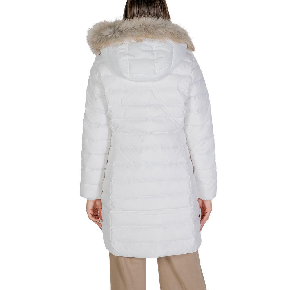 Tommy Hilfiger Jeans White Recycled Polyester Jackets &amp; Coat