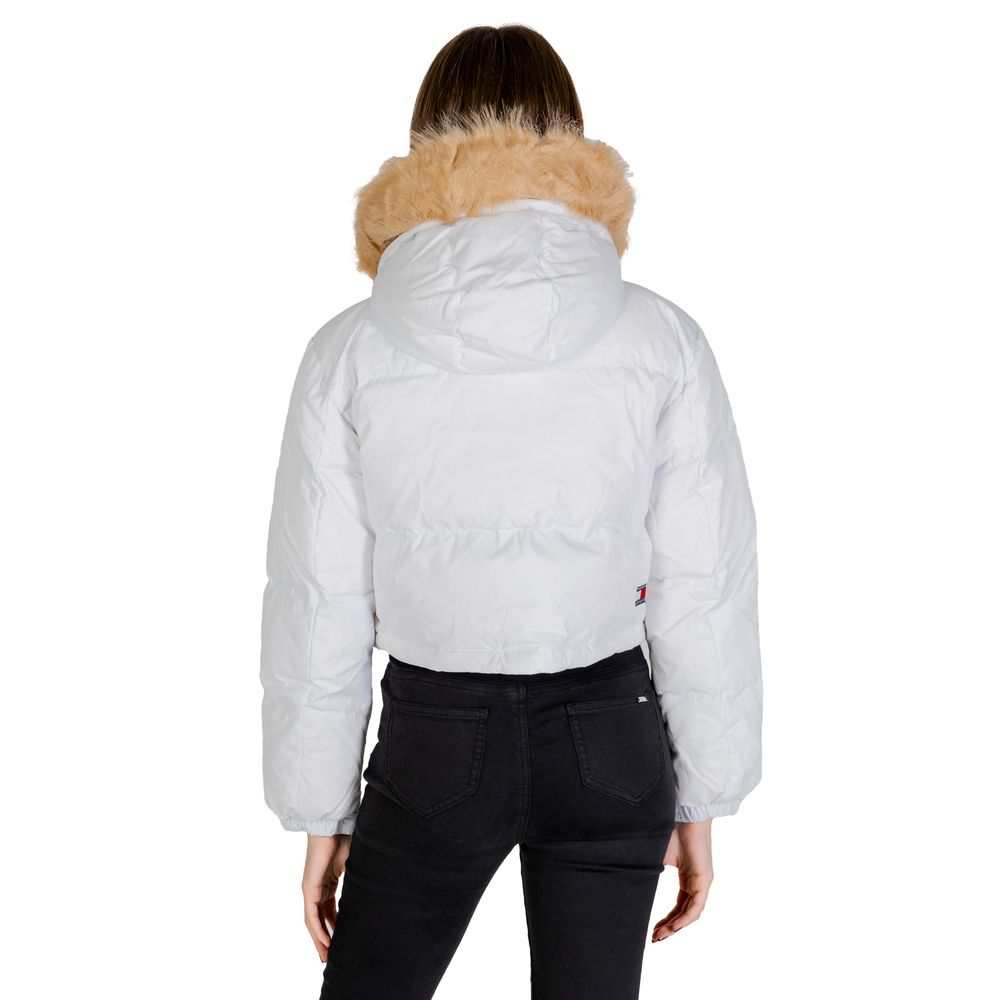 Tommy Hilfiger Jeans White Recycled Polyester Jackets &amp; Coat