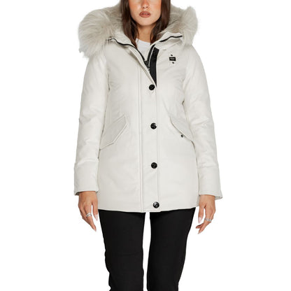 Blauer White Polyester Jackets &amp; Coat