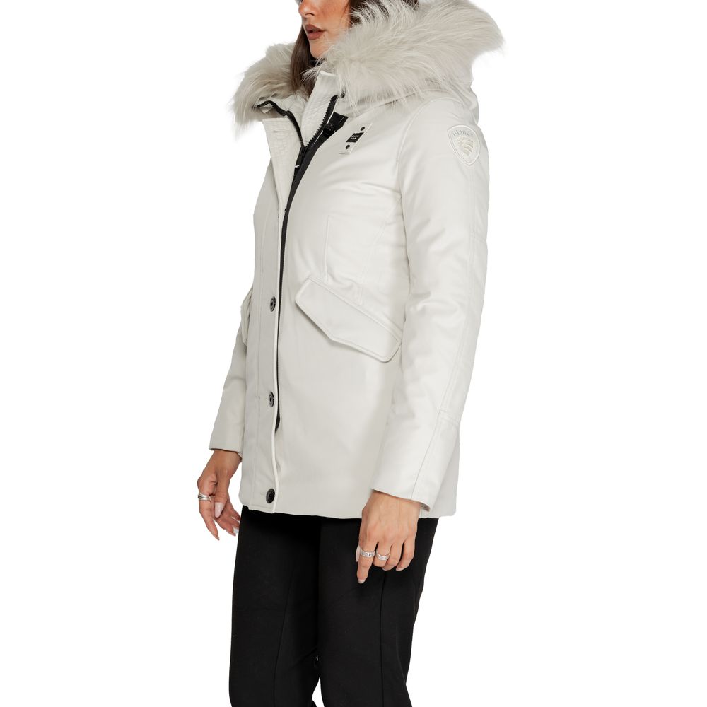 Blauer White Polyester Jackets &amp; Coat