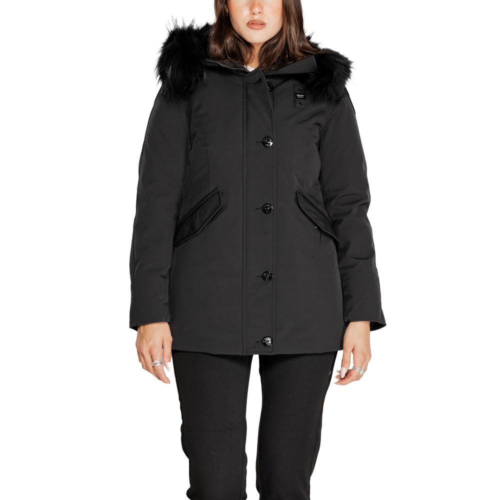 Blauer Black Polyester Jackets &amp; Coat