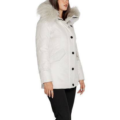 Blauer White Polyester Jackets &amp; Coat