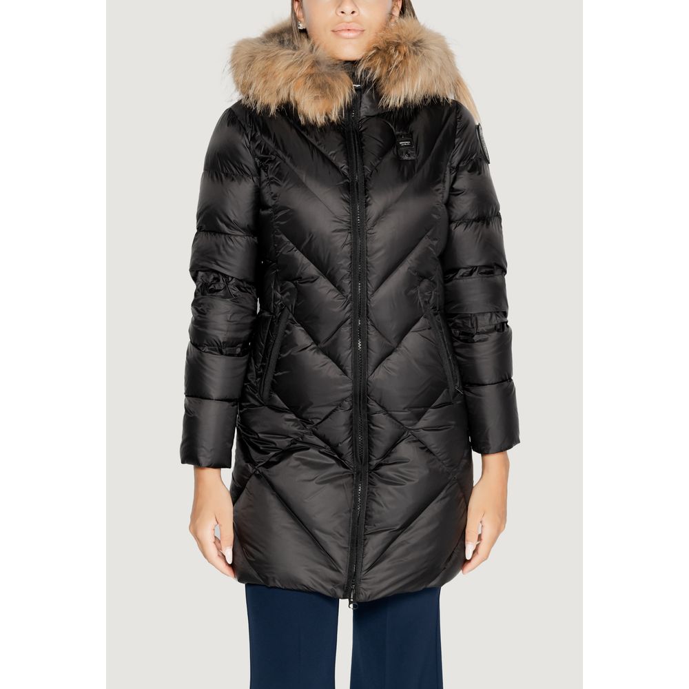 Blauer Black Polyamide Jackets &amp; Coat