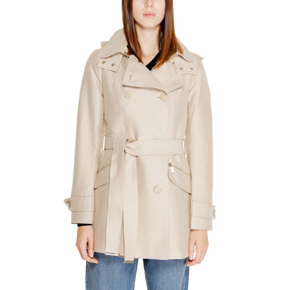 Morgan De Toi Beige Polyester Jackets &amp; Coat