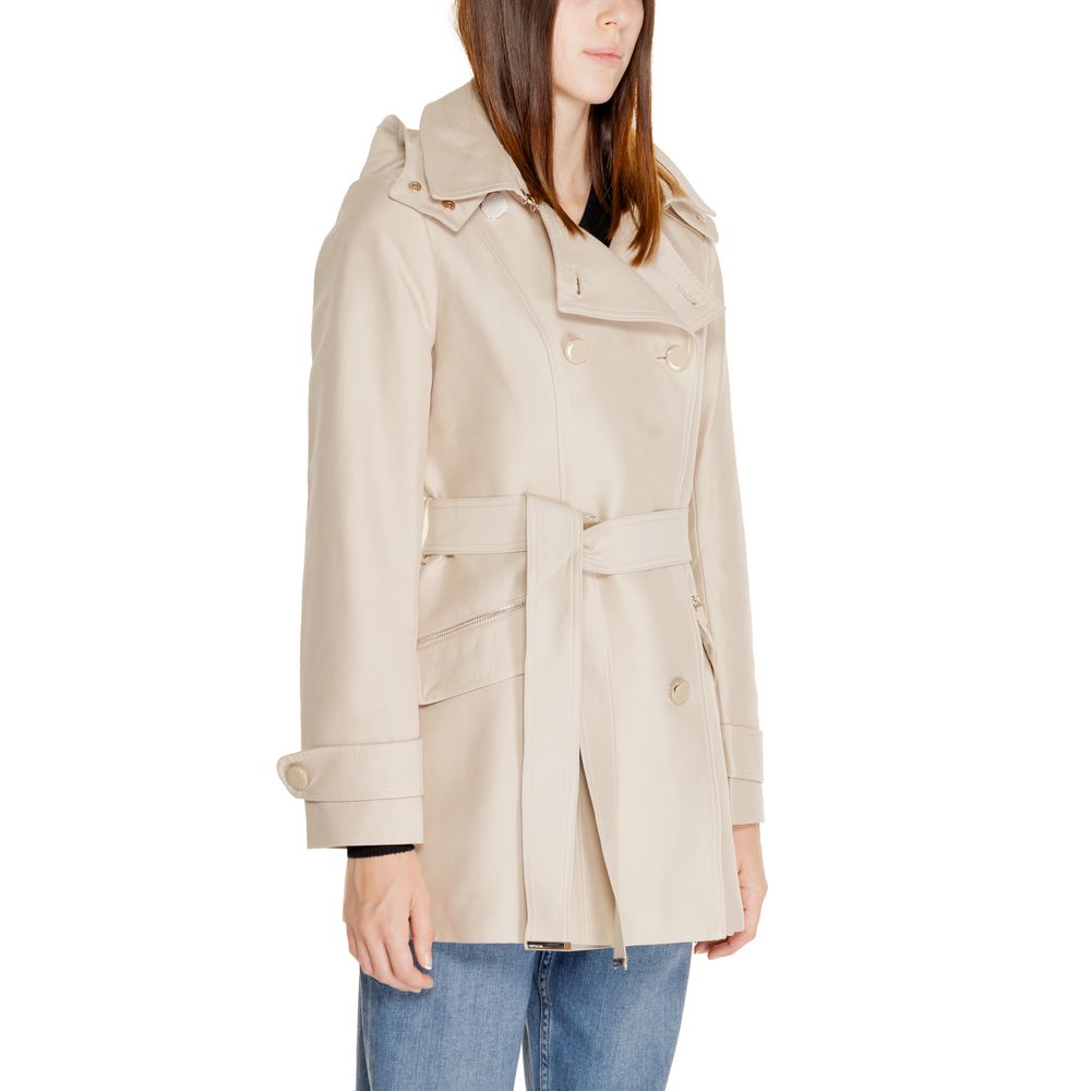 Morgan De Toi Beige Polyester Jackets &amp; Coat