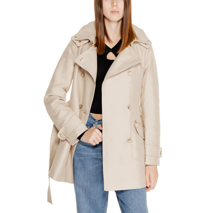 Morgan De Toi Beige Polyester Jackets &amp; Coat