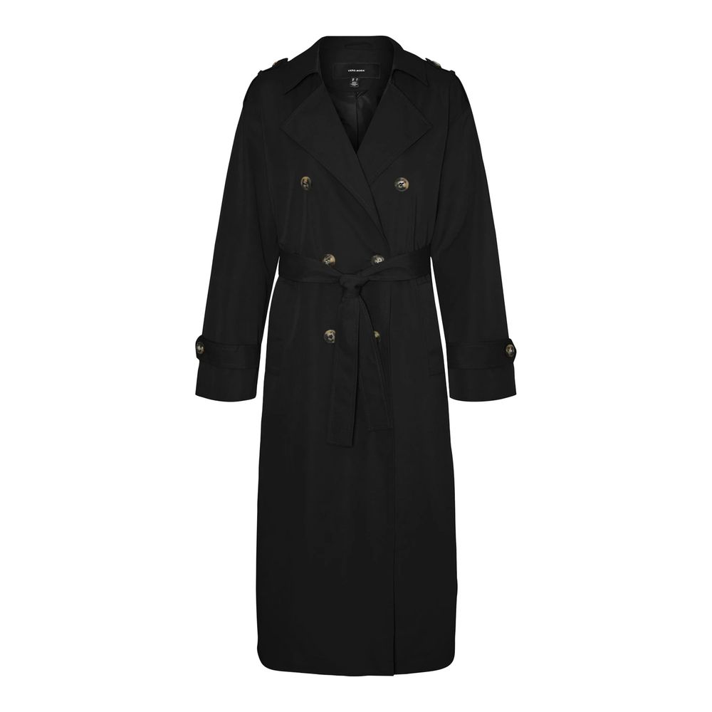 Vero Moda Black Polyester Jackets &amp; Coat