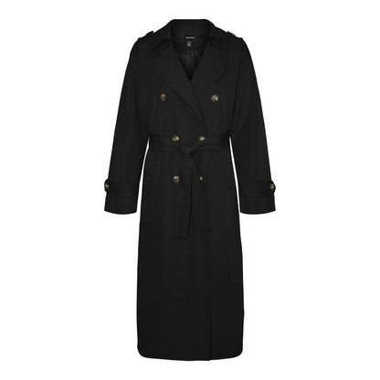 Vero Moda Black Polyester Jackets &amp; Coat