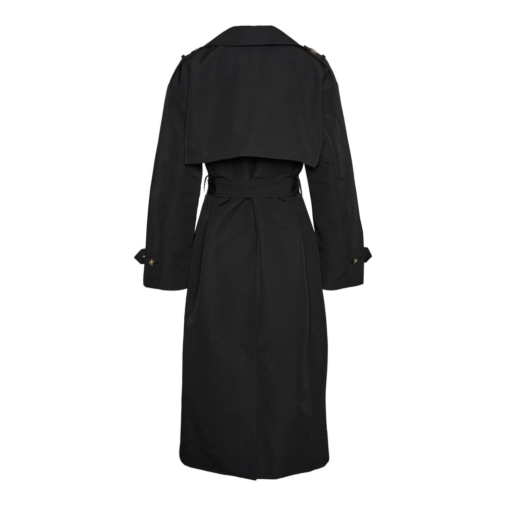 Vero Moda Black Polyester Jackets &amp; Coat